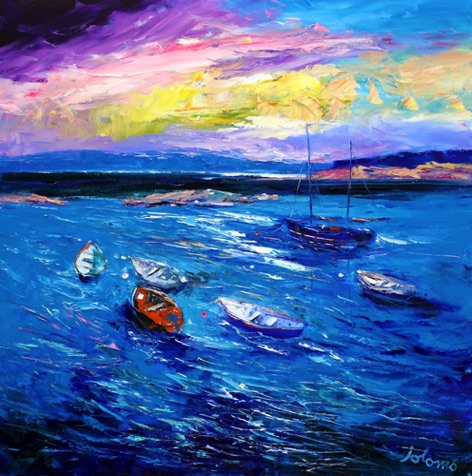 Dawnlight on the moorings Iona 30x30
&pound;6100